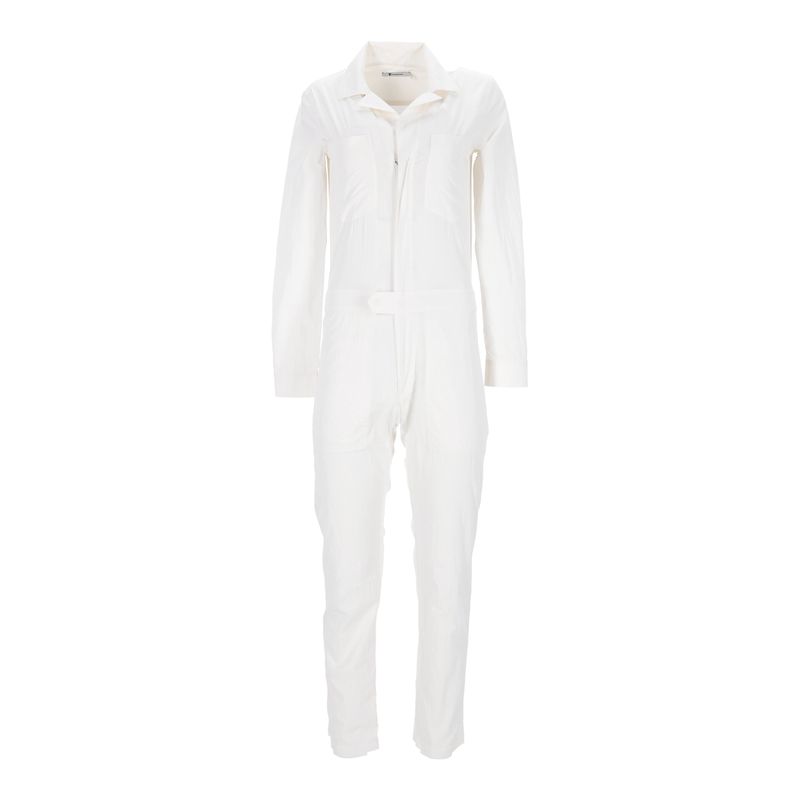 T Alexander Wang Utility Jumpsuit In White Cotton
